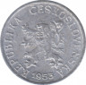 Монета. Чехословакия. 1 геллер 1953 год. ав.