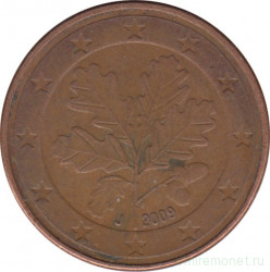 Монета. Германия. 5 центов 2009 год (J).