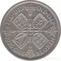 Монета. Великобритания. 1 флорин (2 шиллинга) 1935 год.