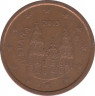Монета. Испания. 2 цента 2013 год. ав.