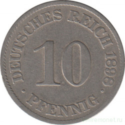 Монета. Германия (Германская империя 1871-1922). 10 пфеннигов 1898 год. (J).