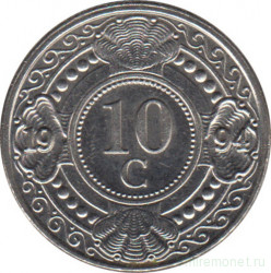 Монета. Нидерландские Антильские острова. 10 центов 1994 год.