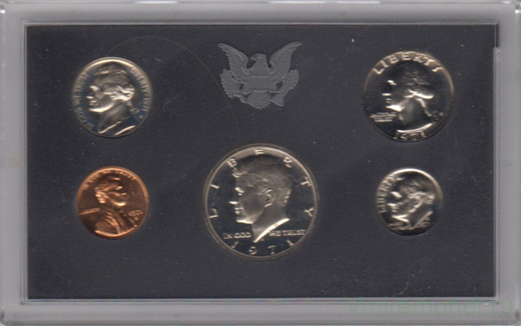 Монета. США. Годовой набор 1971 год. Монетный двор S.