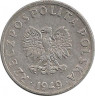 Монета. Польша. 5 грошей 1949 год. Алюминий.