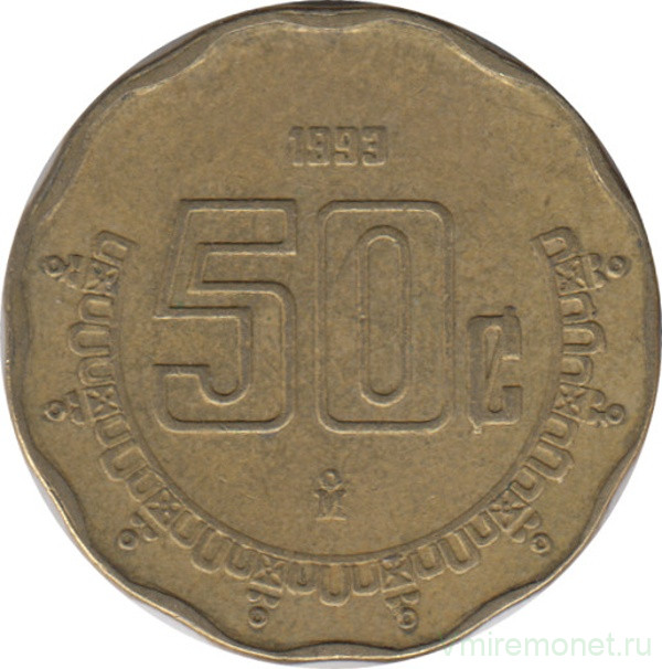 Монета. Мексика. 50 сентаво 1993 год.
