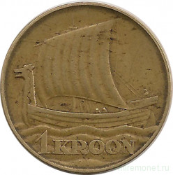 Монета. Эстония. 1 крона 1934 год.