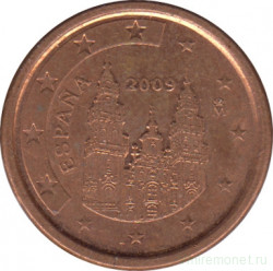 Монета. Испания. 1 цент 2009 год.