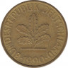  Монета. ФРГ. 10 пфеннигов 1990 год. Монетный двор - Мюнхен (D). ав.