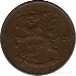 Монета. Финляндия. 5 пенни 1921 год.