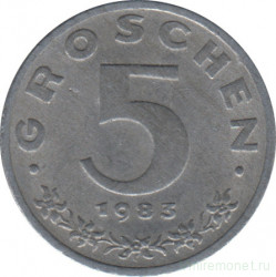Монета. Австрия. 5 грошей 1983 год.