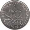 Монета. Франция. 1 франк 1972 год. ав.