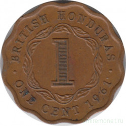 Монета. Британский Гондурас. 1 цент 1961 год.
