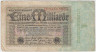 Банкнота. Германия. Веймарская республика. 1 миллиард марок 1923 год. Серийный номер - буква, восемь цифр (красные). ав.