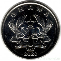 Монета. Гана. 50 песев 2020 год.