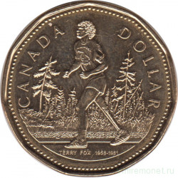 Монета. Канада. 1 доллар 2005 год. 25 лет Марафону Надежды.