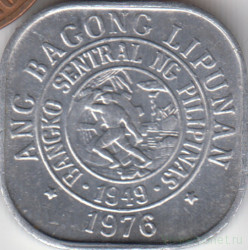 Монета. Филиппины. 1 сентимо 1976 год.