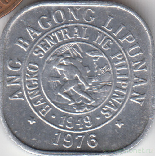 Монета. Филиппины. 1 сентимо 1976 год.