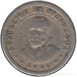 Монета. Никарагуа. 5 сентаво 1946 год.