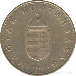 Монета. Венгрия. 100 форинтов 1996 год. Старый тип.