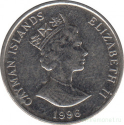 Монета. Каймановы острова. 5 центов 1996 год.