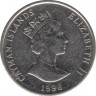 Монета. Каймановы острова. 5 центов 1996 год. ав.