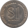 Монета. Малайзия. 1 ринггит 1979 год. 20 лет Национальному банку. рев.
