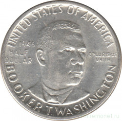 Монета. США. 50 центов 1946 год. Букер Талиафер Вашингтон.