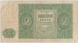 Банкнота. Польша. 2 злотых 1946 год. Тип 124.