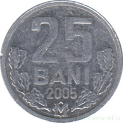 Монета. Молдова. 25 баней 2005 год.