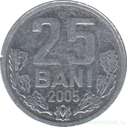Монета. Молдова. 25 баней 2005 год.