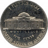 Монета. США. 5 центов 1987 год. Монетный двор S.
