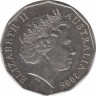 Монета. Австралия. 50 центов 2006 год. ав.