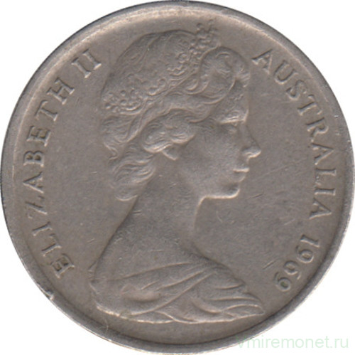 Монета. Австралия. 5 центов 1969 год.