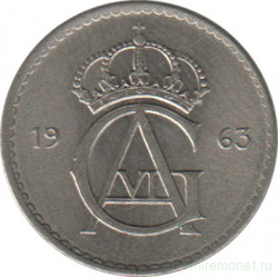 Монета. Швеция. 10 эре 1963 год. 
