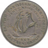 Монета. Британские Восточные Карибские территории. 25 центов 1959 год. ав.
