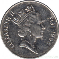 Монета. Фиджи. 10 центов 1998 год.