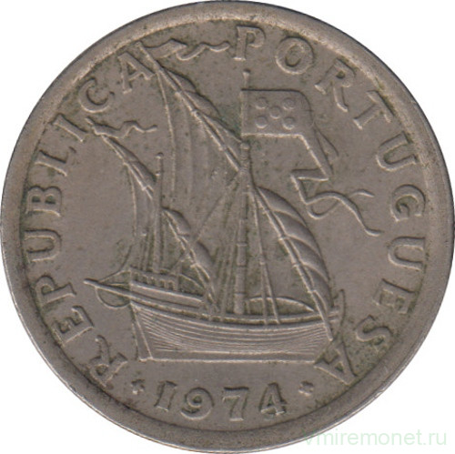 Монета. Португалия. 2,5 эскудо 1974 год.