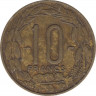 Монета. Французская Экваториальная Африка. 10 франков 1958 год. рев.