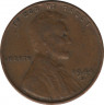 Монета. США. 1 цент 1944 год D. ав.
