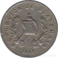 Монета. Гватемала. 5 сентаво 1990 год.