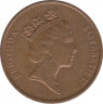 Монета. Бермудские острова. 1 цент 1987 год. рев.