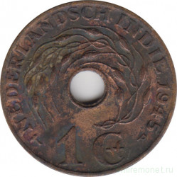 Монета. Нидерландская Ост-Индия. 1 цент 1945 год. P.