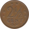 Монета. Нидерландские Антильские острова. 2.5 цента 1973 год. рев.