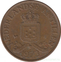 Монета. Нидерландские Антильские острова. 2,5 цента 1973 год.