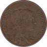 Монета. Франция. 5 сантимов 1909 год. рев.