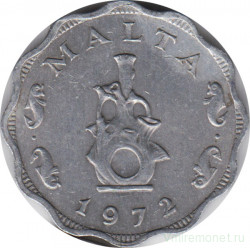 Монета. Мальта. 5 милля 1972 год.