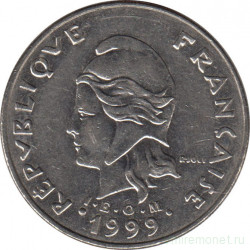 Монета. Французская Полинезия. 20 франков 1999 год.