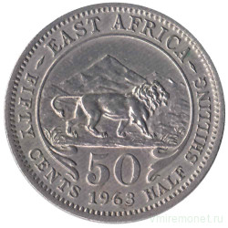 Монета. Британская Восточная Африка. 50 центов 1963 год.