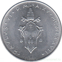Монета. Ватикан. 2 лиры 1977 год. Агнец.