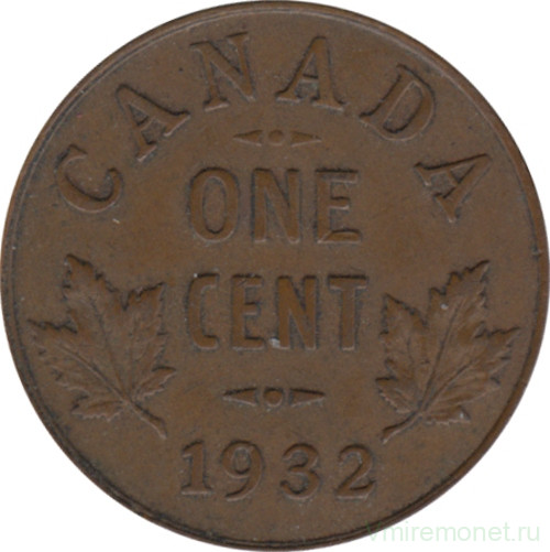 Монета. Канада. 1 цент 1932 год.
